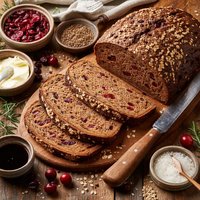 Russian Rye Bread with Dried Cranberries