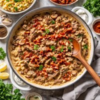 Russian Stroganoff with Bacon