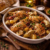 Rustic Chicken and Artichokes Slow Cooker