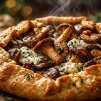Rustic Mixed Mushroom and Blue Cheese Galette