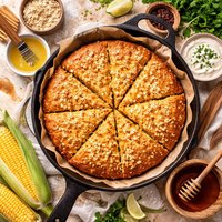 Rustic Oatmeal Cornbread