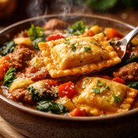Rustic Ravioli Stew