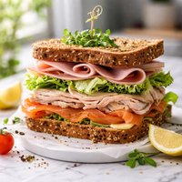 S H I T Sandwhich Salmon Ham Iceburg Lettuce and Turkey