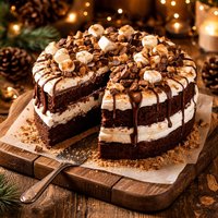 S More Christmas Cream Cake