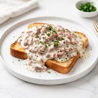 S T on a Shingle Chipped Beef on Toast