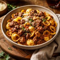 Saffron Orecchiette with Two Porks