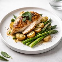 Sage Chicken with Potatoes and Asparagus