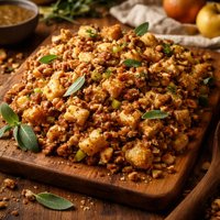 Sage Sausage Apple Walnut Stuffing Dressing
