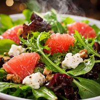 Salad Greens with Grapefruit and Goat Cheese