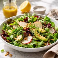 Salad Greens with Tangy Lemon Dressing