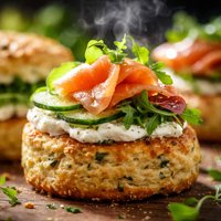 Salad Scones with Salmon