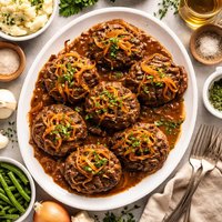 Salisbury Burger Patties with Caramelized Onions