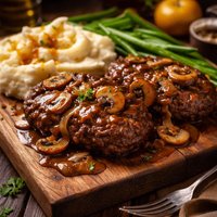 Salisbury Steak with Mushroom and Onion Gravy