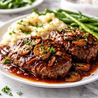 Salisbury Steak with Wine Sauce