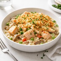 Salmon a La King Casserole