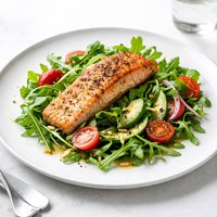 Salmon and Arugula Salad with Dijon Vinaigrette