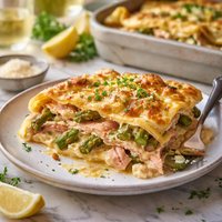 Salmon and Asparagus Lasagne