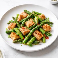 Salmon and Asparagus Stir Fry