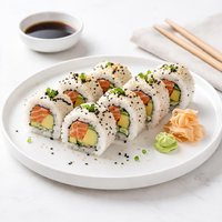 Salmon and Avocado Sushi Roll