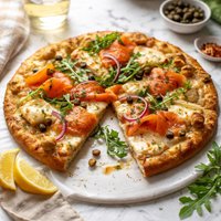 Salmon and Brie Pizza