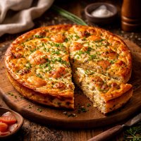 Salmon and Chive Crustless Quiche