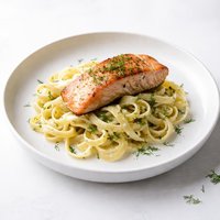 Salmon and Dill Fettuccine