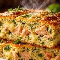 Salmon and Herb Impossible Pie Gluten Free