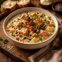 Salmon and Wild Rice Chowder