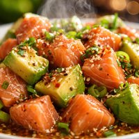 Salmon Avocado with Sesame Soy Dressing Sara Moulton