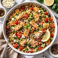 Salmon Barley Pilaf