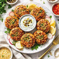 Salmon Cakes with Creamy Sauce