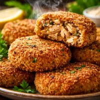 Salmon Croquettes Cornmeal Style