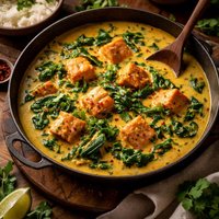 Salmon Curry with Spinach