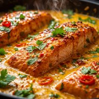Salmon Cutlets in Indian Creamy Sauce