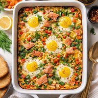 Salmon Egg Breakfast Casserole