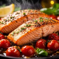 Salmon Fillets with Fresh Tomatoes