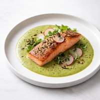 Salmon in Luxurious Green Sesame Pipian Salmon En Pipian Verde