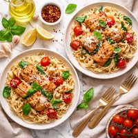 Salmon Pasta for Two