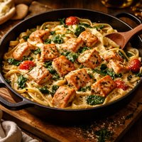 Salmon Pasta Skillet