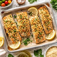 Salmon with Cheesy Crust