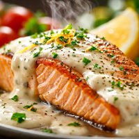 Salmon with Cream Sauce