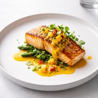 Salmon with Mango Dressing