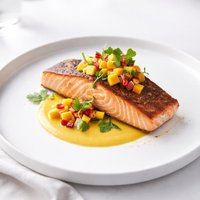 Salmon with Mango Sauce