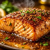 Salmon with Maple and Mustard Seed Sauce