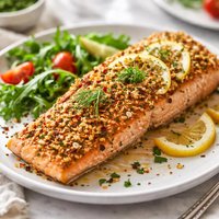 Salmon with Matzo Crust