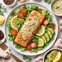 Salmon with Mustard Dill Sauce