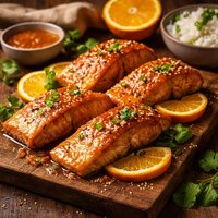 Salmon with Orange Miso Glaze