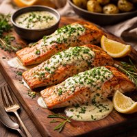 Salmon with Tarragon Sauce