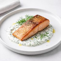 Salmon with Yogurt Dill Sauce