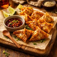 Salmon Won Tons with Ginger Red Vinegar Dipping Sauce